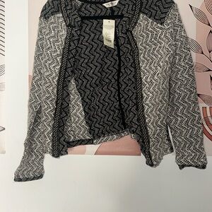 Miss Selfridge Monochrome Textured Cardigan
